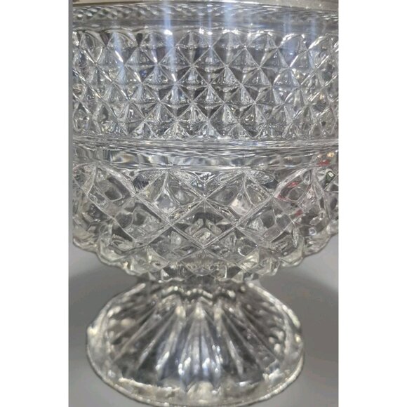 VINTAGE ANCHOR HOCKING "WEXFORD" LARGE CLEAR GLASS FRUIT/ SERVING BOWL - Picture 3 of 8